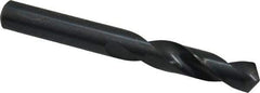 Interstate - 0.386" 118° Spiral Flute High Speed Steel Screw Machine Drill Bit - Oxide Finish, Right Hand Cut, 1-7/8" Flute Length, 3-1/4" OAL, Standard Point, Straight Shank - Apex Tool & Supply