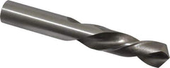 Interstate - 3/4" 118° Spiral Flute High Speed Steel Screw Machine Drill Bit - Bright Finish, Left Hand Cut, 3-1/8" Flute Length, 5" OAL, Standard Point, Straight Shank - Apex Tool & Supply