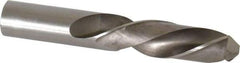 Interstate - 1" 118° Spiral Flute High Speed Steel Screw Machine Drill Bit - Bright Finish, Left Hand Cut, 4" Flute Length, 6" OAL, Standard Point, Straight Shank - Apex Tool & Supply