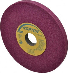 Norton - 7" Diam x 1-1/4" Hole x 1/2" Thick, I Hardness, 46 Grit Surface Grinding Wheel - Aluminum Oxide, Type 1, Coarse Grade, 3,600 Max RPM, Vitrified Bond, No Recess - Apex Tool & Supply