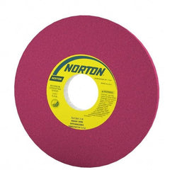 Norton - 7" Diam x 1-1/4" Hole x 1/2" Thick, J Hardness, 46 Grit Surface Grinding Wheel - Aluminum Oxide, Type 1, Coarse Grade, 3,600 Max RPM, Vitrified Bond, No Recess - Apex Tool & Supply