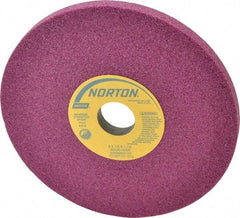 Norton - 8" Diam x 1-1/4" Hole x 1/2" Thick, H Hardness, 46 Grit Surface Grinding Wheel - Aluminum Oxide, Type 1, Coarse Grade, 3,600 Max RPM, Vitrified Bond, No Recess - Apex Tool & Supply