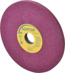 Norton - 8" Diam x 1-1/4" Hole x 1/2" Thick, J Hardness, 46 Grit Surface Grinding Wheel - Aluminum Oxide, Type 1, Coarse Grade, 3,600 Max RPM, Vitrified Bond, No Recess - Apex Tool & Supply