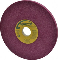 Norton - 8" Diam x 1-1/4" Hole x 1/2" Thick, K Hardness, 46 Grit Surface Grinding Wheel - Aluminum Oxide, Type 1, Coarse Grade, 3,600 Max RPM, Vitrified Bond, No Recess - Apex Tool & Supply