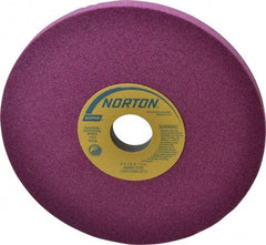 Norton - 8" Diam x 1-1/4" Hole x 1/2" Thick, I Hardness, 60 Grit Surface Grinding Wheel - Aluminum Oxide, Type 1, Medium Grade, 3,600 Max RPM, Vitrified Bond, No Recess - Apex Tool & Supply