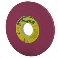 Norton - 8" Diam x 1-1/4" Hole x 1/2" Thick, J Hardness, 60 Grit Surface Grinding Wheel - Aluminum Oxide, Type 1, Medium Grade, 3,600 Max RPM, Vitrified Bond, No Recess - Apex Tool & Supply