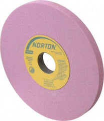 Norton - 7" Diam x 1-1/4" Hole x 1/2" Thick, I Hardness, 60 Grit Surface Grinding Wheel - Aluminum Oxide, Type 1, Medium Grade, 3,600 Max RPM, Vitrified Bond, No Recess - Apex Tool & Supply