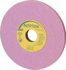 Norton - 7" Diam x 1-1/4" Hole x 1/2" Thick, K Hardness, 60 Grit Surface Grinding Wheel - Aluminum Oxide, Type 1, Medium Grade, 3,600 Max RPM, Vitrified Bond, No Recess - Apex Tool & Supply