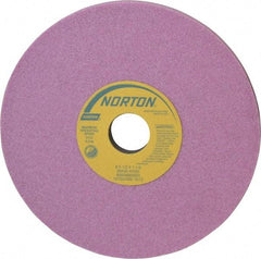 Norton - 8" Diam x 1-1/4" Hole x 1/2" Thick, H Hardness, 46 Grit Surface Grinding Wheel - Aluminum Oxide, Type 1, Coarse Grade, 3,105 Max RPM, Vitrified Bond, No Recess - Apex Tool & Supply