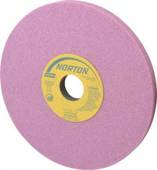 Norton - 8" Diam x 1-1/4" Hole x 1/2" Thick, I Hardness, 46 Grit Surface Grinding Wheel - Aluminum Oxide, Type 1, Coarse Grade, 3,105 Max RPM, Vitrified Bond, No Recess - Apex Tool & Supply