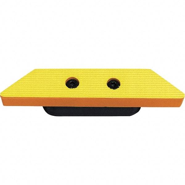 Dynabrade - 4 x 3/4" Raised Panel Hook Face Backing Pad - Dynafine Compatible, Hook & Loop Attachment, Nonvacuum Pad, 3/8" Thick, Soft Density, Short Nap - Apex Tool & Supply