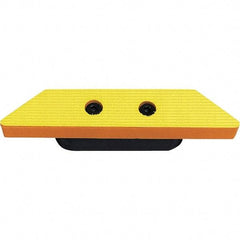 Dynabrade - 4 x 3/4" Raised Panel Hook Face Backing Pad - Dynafine Compatible, Hook & Loop Attachment, Nonvacuum Pad, 3/8" Thick, Soft Density, Short Nap - Apex Tool & Supply