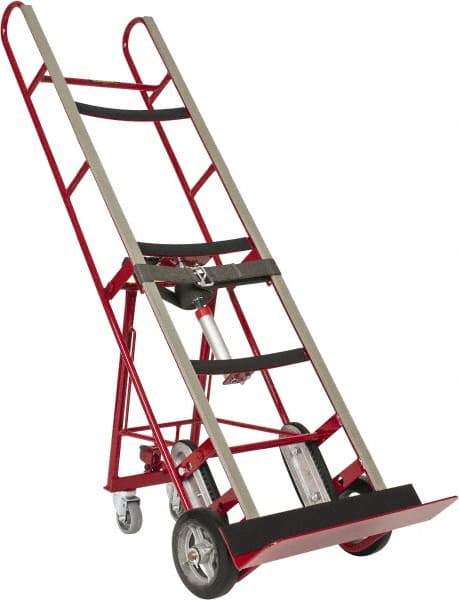 Wesco Industrial Products - 1,200 Lb Capacity 66" OAH Vending Truck - Dual Grip Handle, Steel, Mold-On Rubber Wheels - Apex Tool & Supply
