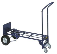 Wesco Industrial Products - 600 Lb Capacity 53" OAH Hand Truck - Swept Back Handle, Steel, Semi-Pneumatic Wheels - Apex Tool & Supply