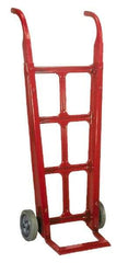 Wesco Industrial Products - 900 Lb Capacity 50-1/2" OAH Hand Truck - Dual Grip Handle, Steel, Mold-On Rubber Wheels - Apex Tool & Supply