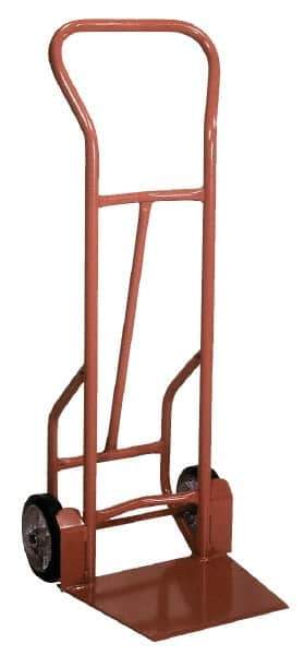 Wesco Industrial Products - 900 Lb Capacity 53" OAH Hand Truck - Swept Back Handle, Steel, Mold-On Rubber Wheels - Apex Tool & Supply