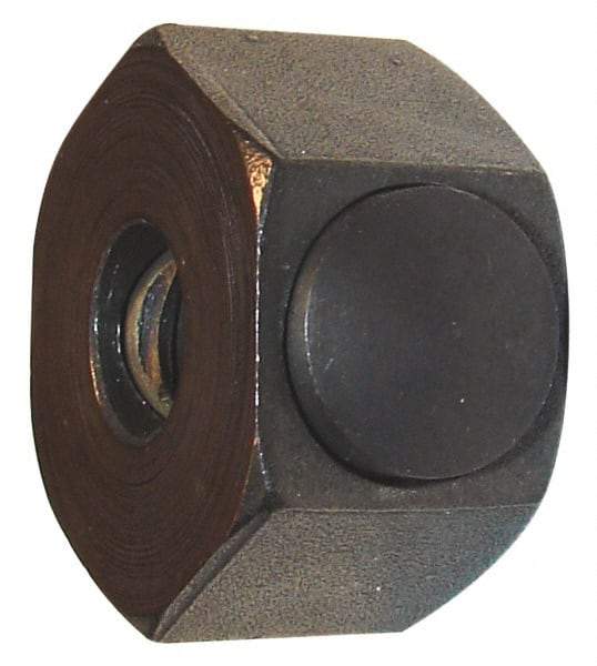 Morton Machine Works - M6x1.00 Metric Coarse Steel Right Hand Push Button Hex Nut - 22.5mm Across Flats, 14.5mm High, Black Oxide Finish - Apex Tool & Supply
