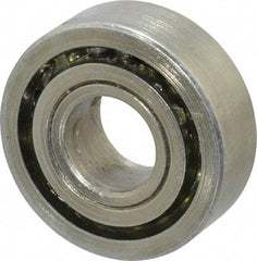 Value Collection - 3/8" Bore Diam, 15/16" OD, Open Unground Full Complement Radial Ball Bearing - 5/16" Wide, 1 Row, Round Bore, 371 Lb Dynamic Capacity - Apex Tool & Supply
