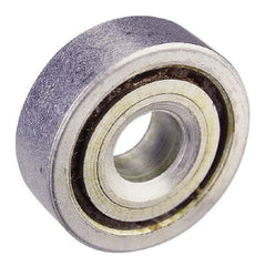 Value Collection - 1/2" Bore Diam, 1-9/32" OD, Open Unground Full Complement Radial Ball Bearing - 5/16" Wide, 1 Row, Round Bore, 533 Lb Dynamic Capacity - Apex Tool & Supply