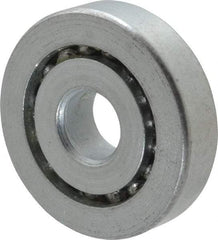 Value Collection - 3/8" Bore Diam, 1-9/32" OD, Open Unground Full Complement Radial Ball Bearing - 5/16" Wide, 1 Row, Round Bore, 533 Lb Dynamic Capacity - Apex Tool & Supply
