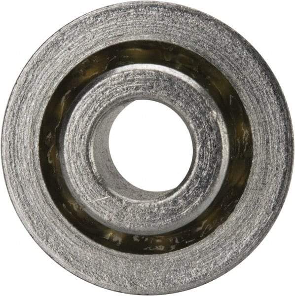 Value Collection - 1/4" Bore Diam, 11/16" OD, Open Unground Full Complement Radial Ball Bearing - With Flange, 1 Row, Round Bore, 287 Lb Dynamic Capacity - Apex Tool & Supply