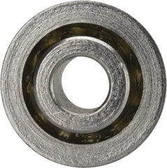 Value Collection - 1/4" Bore Diam, 11/16" OD, Open Unground Full Complement Radial Ball Bearing - With Flange, 1 Row, Round Bore, 287 Lb Dynamic Capacity - Apex Tool & Supply