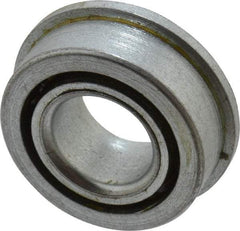 Value Collection - 7/16" Bore Diam, 29/32" OD, Open Unground Full Complement Radial Ball Bearing - With Flange, 1 Row, Round Bore, 356 Lb Dynamic Capacity - Apex Tool & Supply