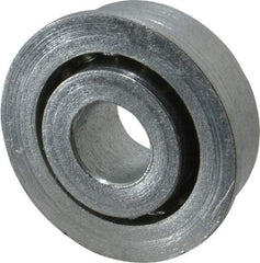 Value Collection - 3/8" Bore Diam, 1-1/16" OD, Open Unground Full Complement Radial Ball Bearing - With Flange, 1 Row, Round Bore, 509 Lb Dynamic Capacity - Apex Tool & Supply