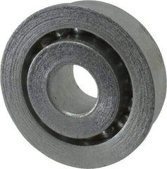 Value Collection - 3/8" Bore Diam, 1-1/8" OD, Open Unground Full Complement Radial Ball Bearing - With Flange, 1 Row, Round Bore, 533 Lb Dynamic Capacity - Apex Tool & Supply