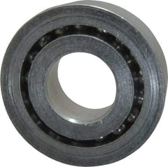 Value Collection - 5/8" Bore Diam, 1-3/8" OD, Open Unground Full Complement Radial Ball Bearing - With Flange, 1 Row, Round Bore, 769 Lb Dynamic Capacity - Apex Tool & Supply