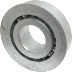 Value Collection - 5/8" Bore Diam, 1-1/2" OD, Open Unground Full Complement Radial Ball Bearing - With Flange, 1 Row, Round Bore, 769 Lb Dynamic Capacity - Apex Tool & Supply