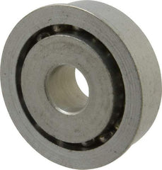 Value Collection - 1/2" Bore Diam, 1-5/8" OD, Open Unground Full Complement Radial Ball Bearing - With Flange, 1 Row, Round Bore, 1,187 Lb Dynamic Capacity - Apex Tool & Supply