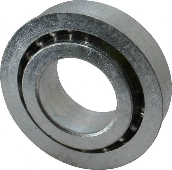 Value Collection - 1" Bore Diam, 2" OD, Open Unground Full Complement Radial Ball Bearing - With Flange, 1 Row, Round Bore, 1,384 Lb Dynamic Capacity - Apex Tool & Supply