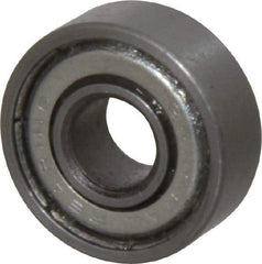 Value Collection - 1/4" Bore Diam, 11/16" OD, Double Shield Unground Retainer Type Radial Ball Bearing - 1/4" Wide, 1 Row, Round Bore, 300 Lb Dynamic Capacity - Apex Tool & Supply