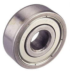 Value Collection - 7/16" Bore Diam, 1-3/8" OD, Double Shield Unground Retainer Type Radial Ball Bearing - 7/16" Wide, 1 Row, Round Bore, 915 Lb Dynamic Capacity - Apex Tool & Supply