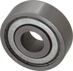 Value Collection - 3/8" Bore Diam, 1-1/8" OD, Double Shield Unground Retainer Type Radial Ball Bearing - 3/8" Wide, 1 Row, Round Bore, 691 Lb Dynamic Capacity - Apex Tool & Supply