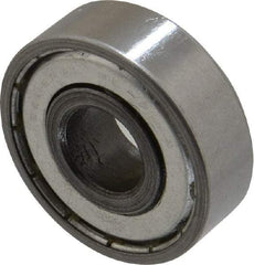 Value Collection - 1/2" Bore Diam, 1-3/8" OD, Double Shield Unground Retainer Type Radial Ball Bearing - 7/16" Wide, 1 Row, Round Bore, 915 Lb Dynamic Capacity - Apex Tool & Supply