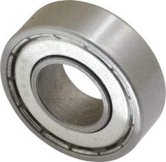 Value Collection - 5/8" Bore Diam, 1-3/8" OD, Double Shield Unground Retainer Type Radial Ball Bearing - 7/16" Wide, 1 Row, Round Bore, 915 Lb Dynamic Capacity - Apex Tool & Supply