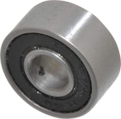 Value Collection - 1/4" Bore Diam, 11/16" OD, Double Seal Unground Retainer Type Radial Ball Bearing - 5/16" Wide, 1 Row, Round Bore, 300 Lb Dynamic Capacity - Apex Tool & Supply