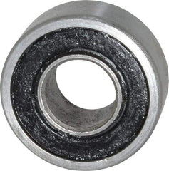 Value Collection - 3/8" Bore Diam, 7/8" OD, Double Seal Unground Retainer Type Radial Ball Bearing - 11/32" Wide, 1 Row, Round Bore, 450 Lb Dynamic Capacity - Apex Tool & Supply