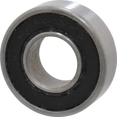 Value Collection - 5/8" Bore Diam, 1-3/8" OD, Double Seal Unground Retainer Type Radial Ball Bearing - 7/16" Wide, 1 Row, Round Bore, 915 Lb Dynamic Capacity - Apex Tool & Supply