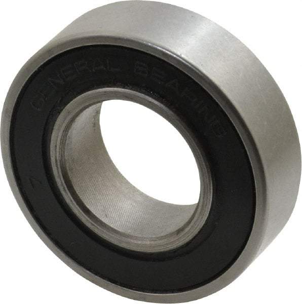 Value Collection - 1" Bore Diam, 2" OD, Double Seal Unground Retainer Type Radial Ball Bearing - 9/16" Wide, 1 Row, Round Bore, 1,749 Lb Dynamic Capacity - Apex Tool & Supply