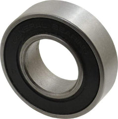 Value Collection - 1" Bore Diam, 2" OD, Double Seal Unground Retainer Type Radial Ball Bearing - 9/16" Wide, 1 Row, Round Bore, 1,749 Lb Dynamic Capacity - Apex Tool & Supply