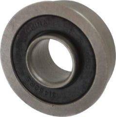 Value Collection - 3/8" Bore Diam, 7/8" OD, Double Seal Unground Retainer Type Radial Ball Bearing - With Flange, 1 Row, Round Bore, 450 Lb Dynamic Capacity - Apex Tool & Supply