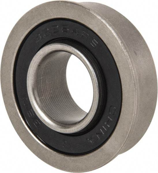 Value Collection - 5/8" Bore Diam, 1-3/8" OD, Double Seal Unground Retainer Type Radial Ball Bearing - With Flange, 1 Row, Round Bore, 915 Lb Dynamic Capacity - Apex Tool & Supply