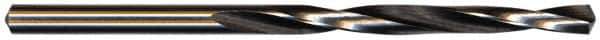 Interstate - #72 130° High Speed Steel Jobber Drill - Bright Finish, Right Hand Cut, Spiral Flute, Straight Shank, 1-1/8" OAL, Standard Point - Apex Tool & Supply