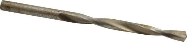 Interstate - 7/32" 130° High Speed Steel Jobber Drill - Bright Finish, Right Hand Cut, Spiral Flute, Straight Shank, 3-3/4" OAL, Standard Point - Apex Tool & Supply