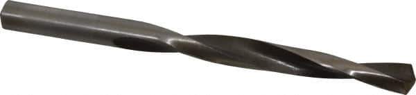 Interstate - 3/8" 130° High Speed Steel Jobber Drill - Bright Finish, Right Hand Cut, Spiral Flute, Straight Shank, 5" OAL, Standard Point - Apex Tool & Supply
