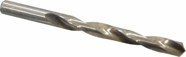 Interstate - 27/64" 130° High Speed Steel Jobber Drill - Bright Finish, Right Hand Cut, Spiral Flute, Straight Shank, 5-3/8" OAL, Standard Point - Apex Tool & Supply