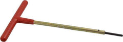 Made in USA - 1/8" Hex, T-Handle, Hex Key - 6" OAL, Chromalloy Steel, Inch System of Measurement - Apex Tool & Supply